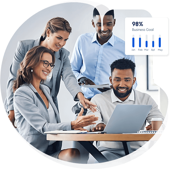 The NoQ Systems team collaborating on a client project